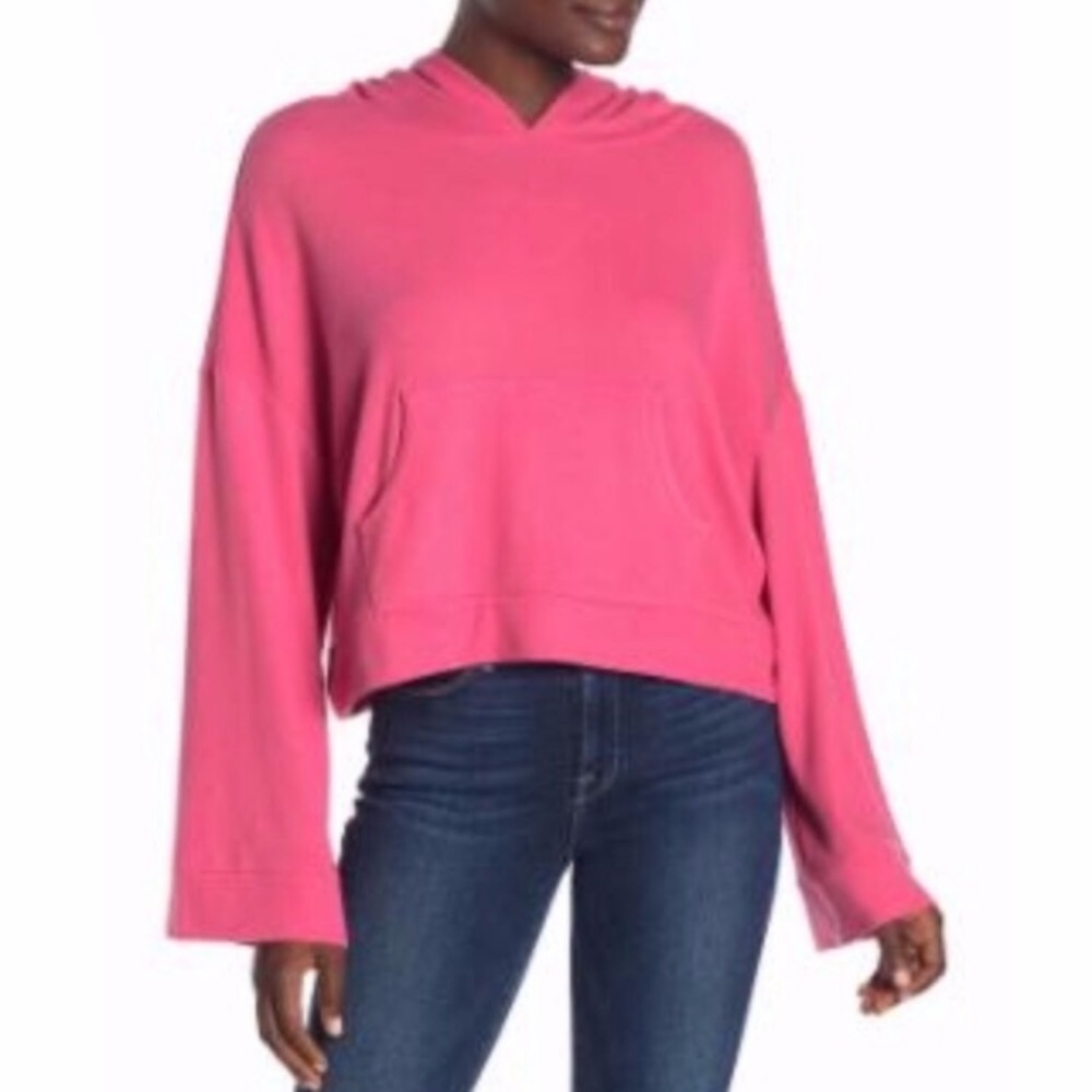 Cupcakes and Cashmere Phoenix Pink Soft Knit Hoodie Size Large